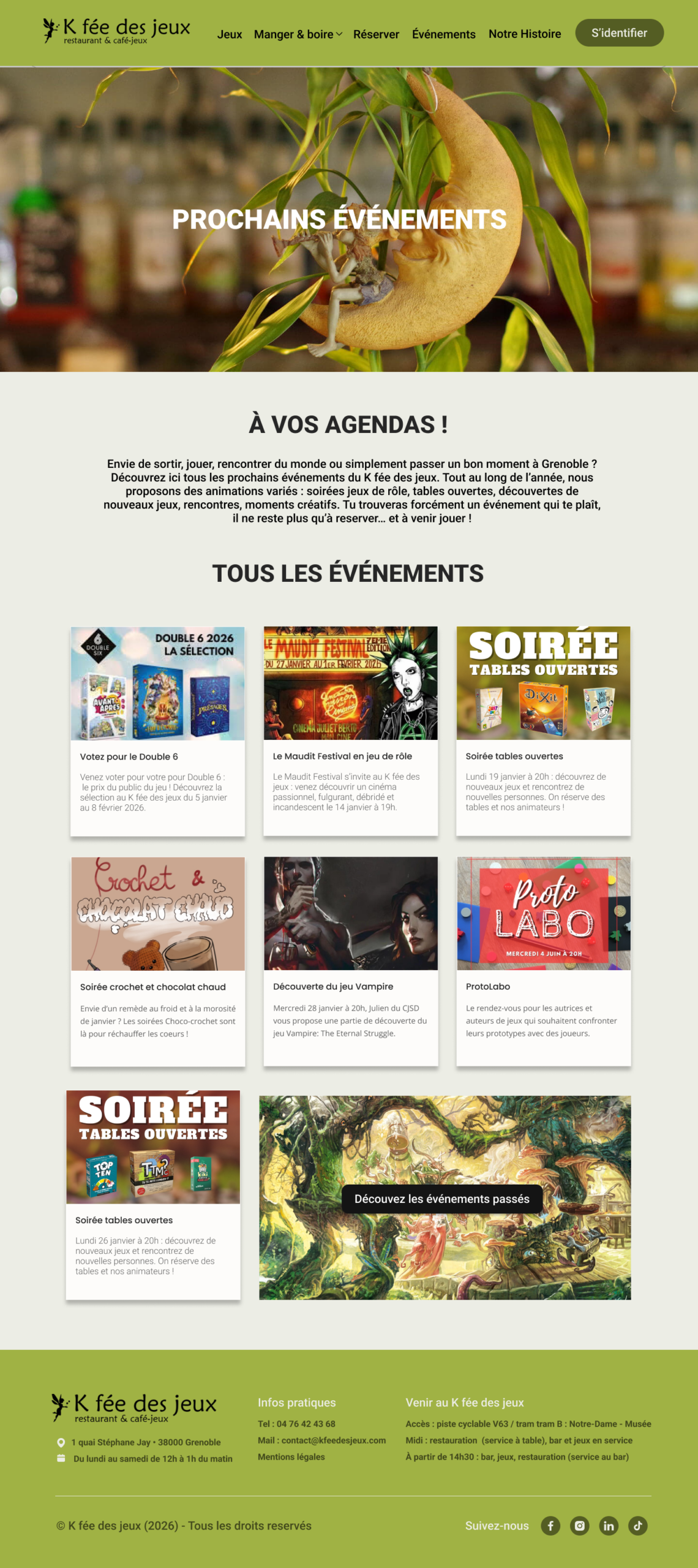 Maquettes Figma Evenements